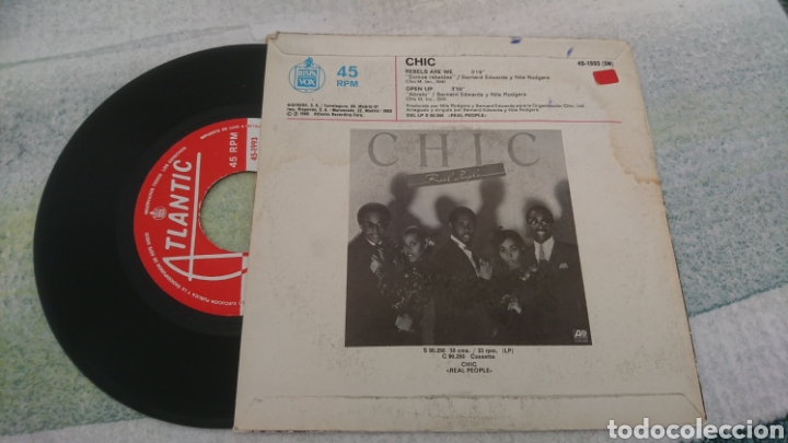 Discos de vinilo: Chic Rebels Are We Single 1980 Atlantic - Foto 2