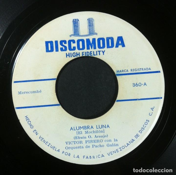 Disques de vinyle: VICTOR PI&Ntilde;ERO con PACHO GALAN - Alumbra Luna / Mi Barquito Marinero - SINGLE VENEZOLANO - DISCOMODA