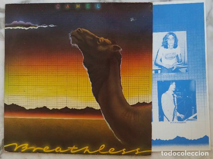 Discos de vinilo: CAMEL, BREATHLESS. LP HOLANDA CON FUNDA INTERIOR CON LETRAS - Foto 1