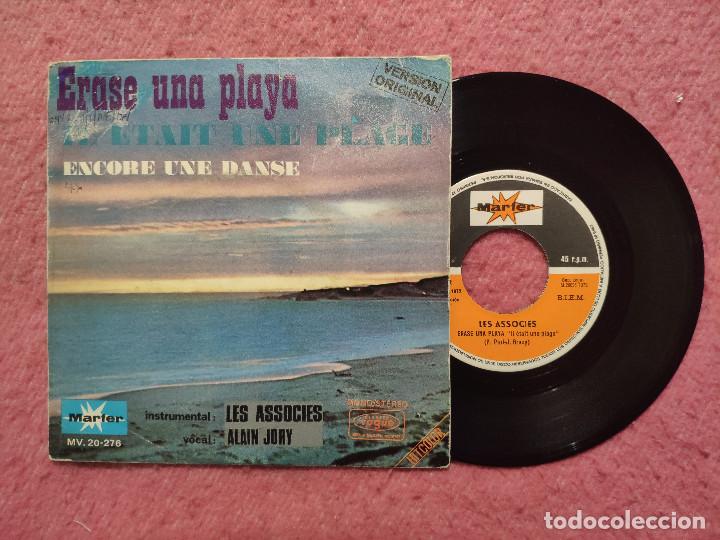 Discos de vinilo: 7&rdquo; LES ASSOCIES / ALAIN JORY - Erase una playa - MV. 20-276 - SPAIN pressing - Single (VG+/NM)