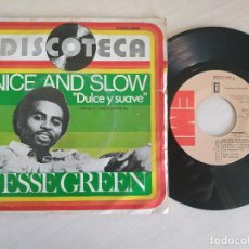 Discos de vinilo: JESSE GREEN - DULCE Y SUAVE (NICE AND SLOW) - SINGLE 1976 BUEN ESTADO