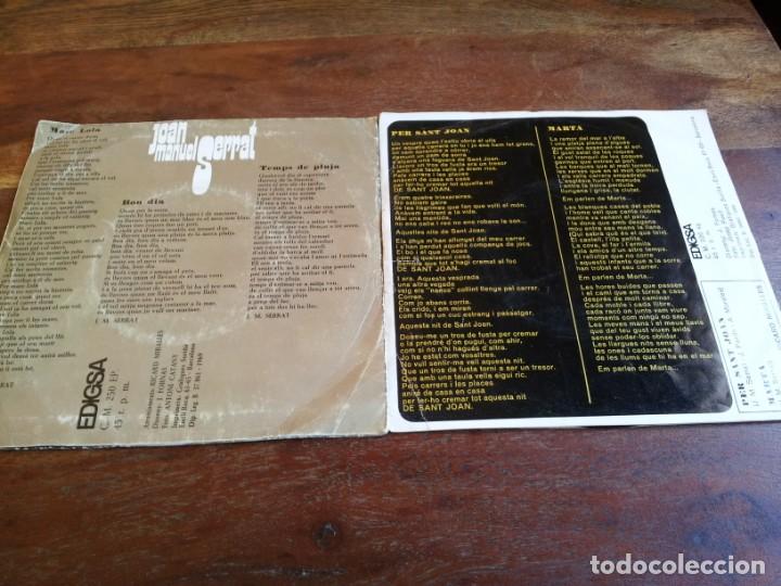 Discos de vinilo: joan manuel serrat - per sant joan, mare lola - 2 singles original edigsa 1968/69 - Foto 2 - 251258775