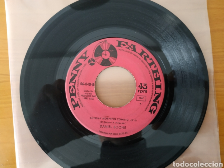 Discos de vinilo: DANIEL BOONE SG SPAIN SUNSHINE LOVER - Foto 2