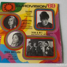 Discos de vinilo: EUROVISION 69 SALOME, MADALENA IGLESIAS FRIDA BOCCARA IVAN & M'S. EP ESPAÑA 1969 (EPI19)MIRAR FOTOS. Lote 251352170