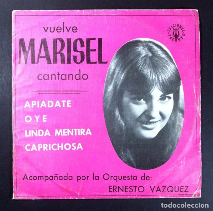 Discos de vinilo: MARISEL - Apiadate - EP PROMOCIONAL CON HOJA - EDICIONES VAZQUEZ - Foto 2