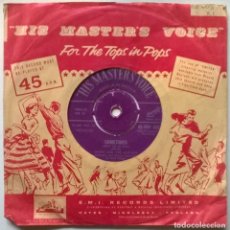 Discos de vinilo: DANNY & THE JUNIORS. SOMETIMES/ AT THE HOP. HIS MASTER'S VOICE, UK 1957 SINGLE. Lote 251436275