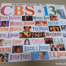 Discos de vinilo: NUESTROS EXITOS DEL AÑO CBS 13 (LP) (VER FOTO CONTENIDO COMPLETO) AÑO 1983