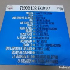 Discos de vinilo: TODOS LOS EXITOS VOL. 5 CBS (LP) (VER FOTO CONTENIDO COMPLETO) AÑO 1964