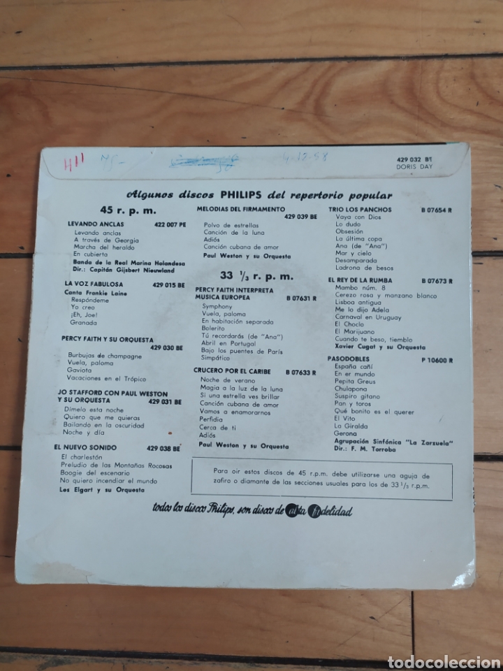 Discos de vinilo: EP Doris Day - Foto 2