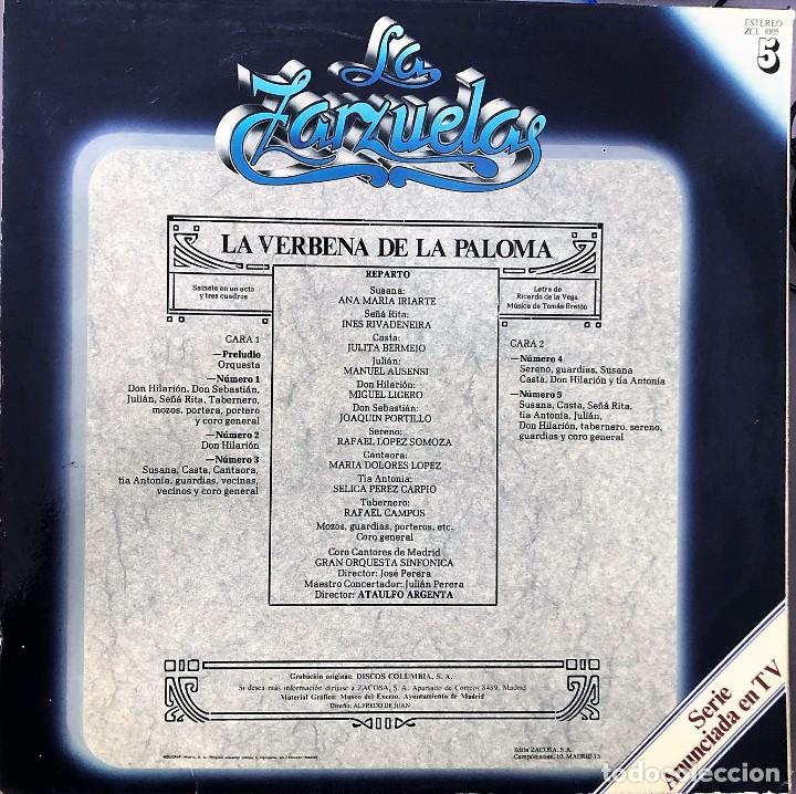 Discos de vinilo: LA ZARZUELA - ZACOSA - DISCO 5 - Foto 2