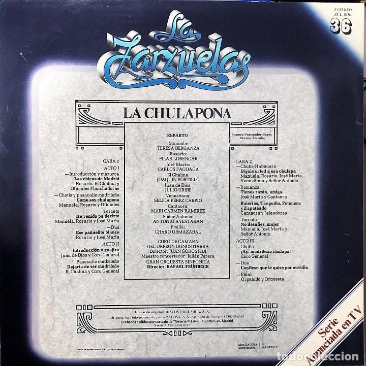 Discos de vinilo: LA ZARZUELA - ZACOSA - DISCO 36 - Foto 2