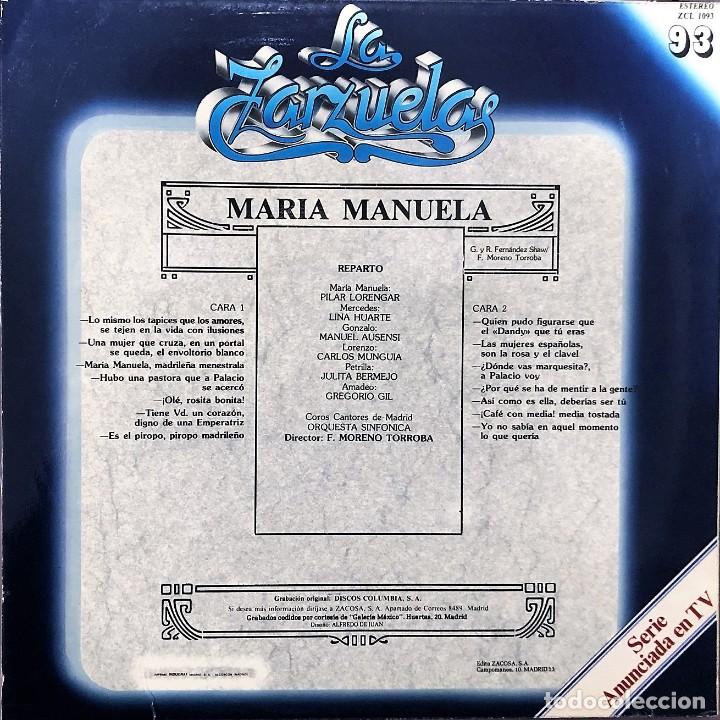 Discos de vinilo: LA ZARZUELA - ZACOSA - DISCO 93 - Foto 2
