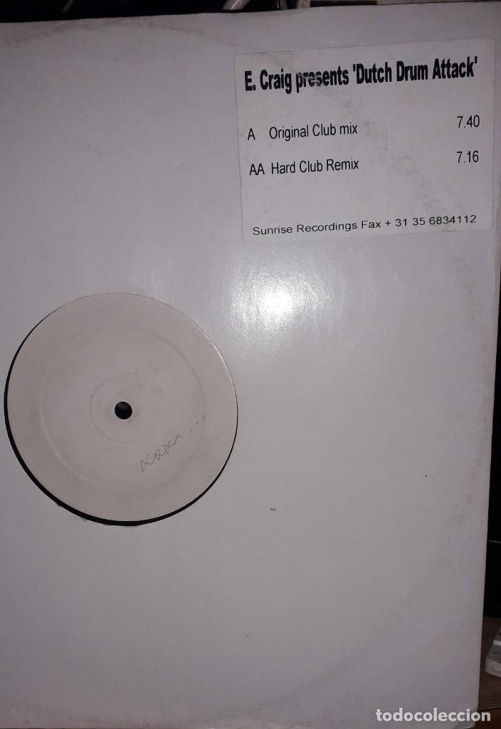 Discos de vinilo: TECHNO MAXI 12&rdquo; PROMO - E. CRAIG presents DUTCH DRUM ATTACK (2001) - Foto 1