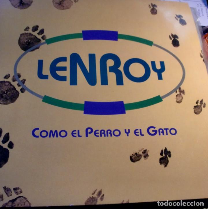 Discos de vinilo: LENROY - COMO EL PERRO Y EL GATO MAXI SINGLE SPAIN 1993 - Foto 1
