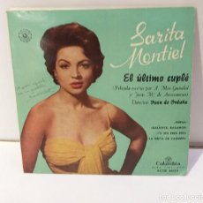 Discos de vinilo: SARA MONTIEL EL ÚLTIMO CUPLE NENA 1962 DEDICATORIA. Lote 251875165