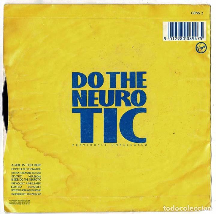 Discos de vinilo: Genesis - In too deep / Do the neurotic. Single - Foto 2