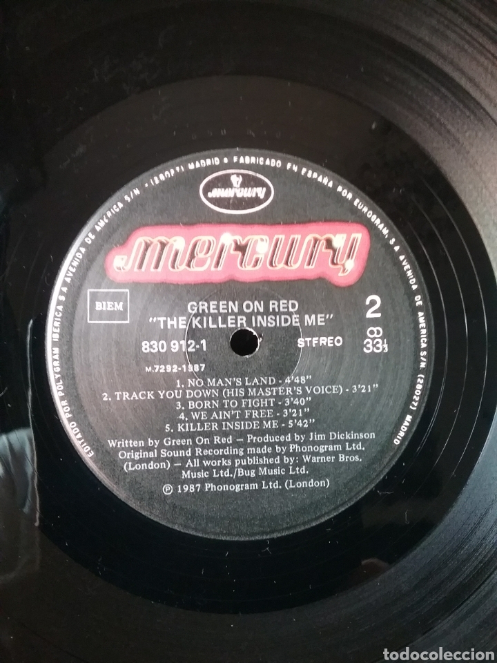Discos de vinilo: GREEN ON RED 1987 Mercury Phonogram Polygram Spain - Foto 4