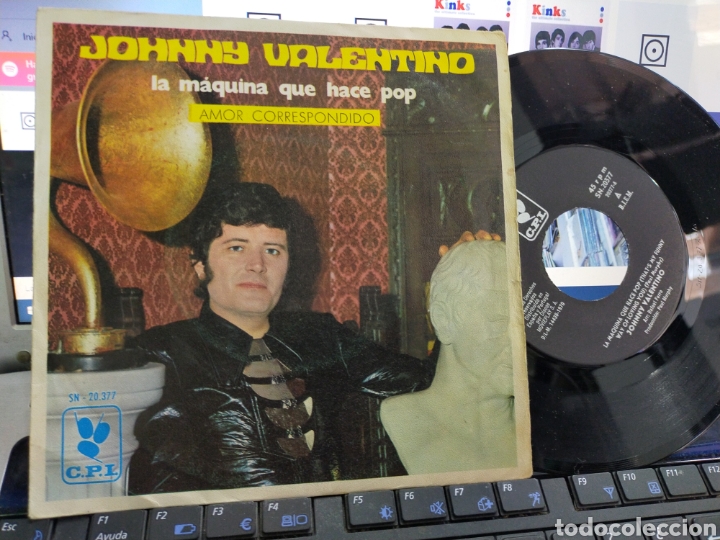 Disques de vinyle: JOHNNY VALENTINO SINGLE LA MAQUINA QUE HACE POP / AMOR CORRESPONDIDO.1970.