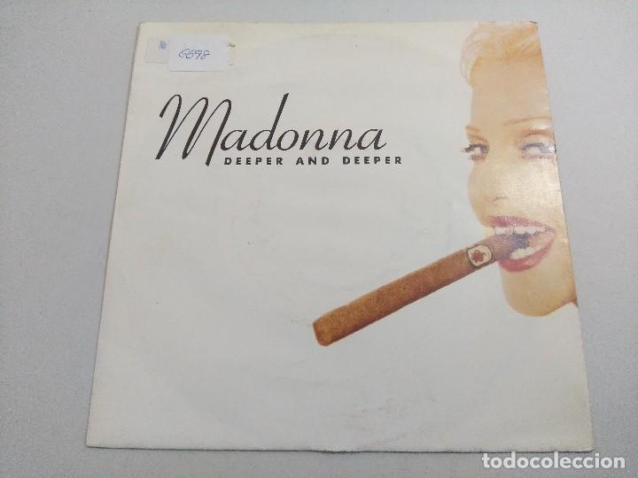 Discos de vinilo: MADONNA/DEEPER AND DEEPER/SINGLE. - Foto 1
