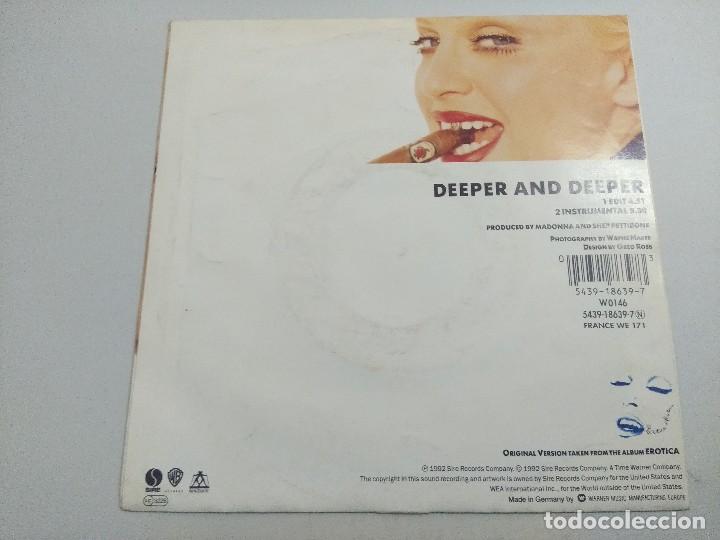 Discos de vinilo: MADONNA/DEEPER AND DEEPER/SINGLE. - Foto 3