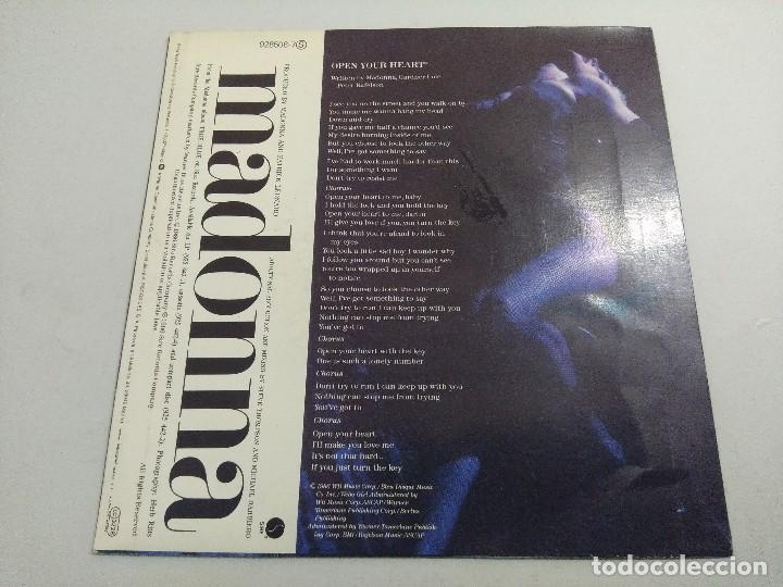 Discos de vinilo: MADONNA/OPEN YOUR HEART/SINGLE. - Foto 3