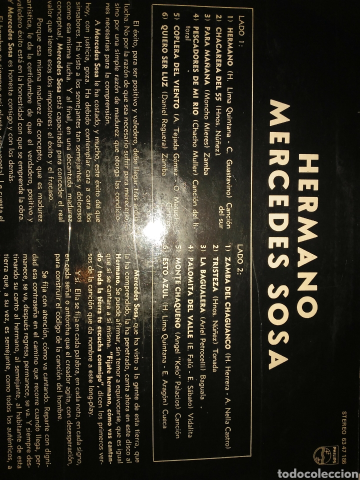 Discos de vinilo: Hermano mercedes Sosa - Foto 3
