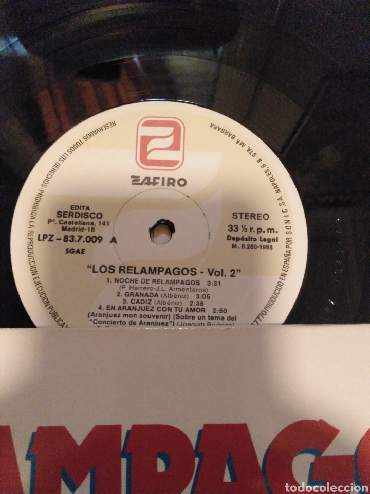 Discos de vinilo: Los rel&aacute;mpagos Granada - Foto 2