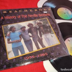 Discos de vinilo: THE NEVILLE BROTHERS TREACHEROUS A HISTORY OF 1955-1986 2LP 1986 RHINO EDICION AMERICANA USA EX