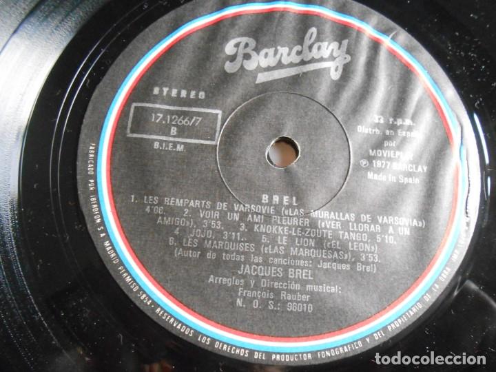 Discos de vinilo: JACQUES BREL - BREL - , LP, JAURES + 11, A&Ntilde;O 1977 - Foto 6