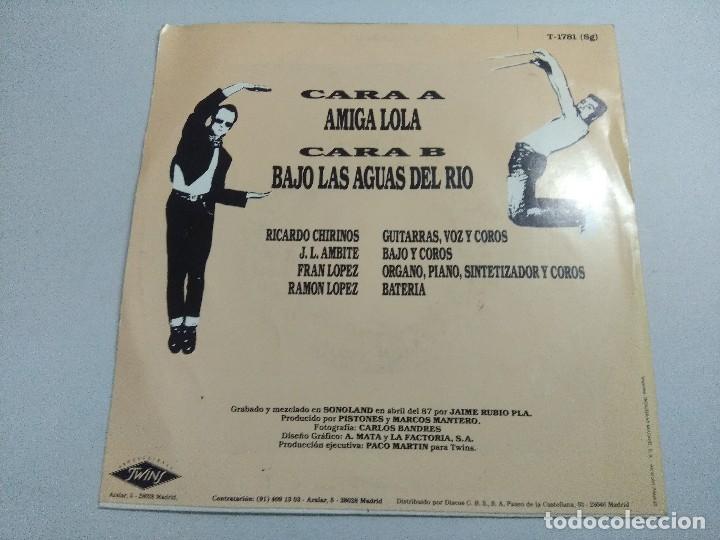 Discos de vinilo: PISTONES/AMIGA LOLA/SINGLE. - Foto 3