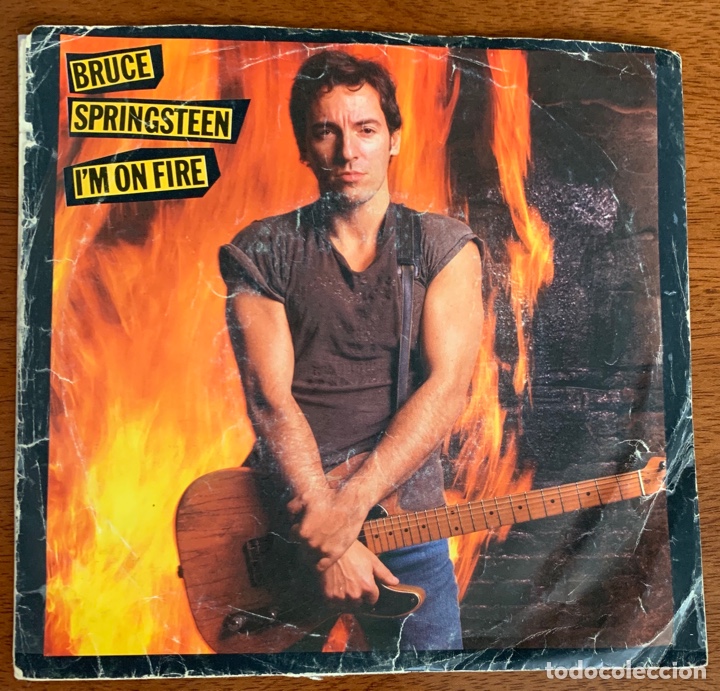 Discos de vinilo: Bruce Springsteen. I&rsquo;m on fire. Single. Vinilo. - Foto 1