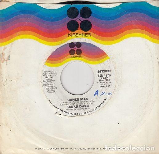 Discos de vinilo: SARAH DASH - SINNER MAN - SINGLE DE VINILO EDICION U.S.A. - Foto 1
