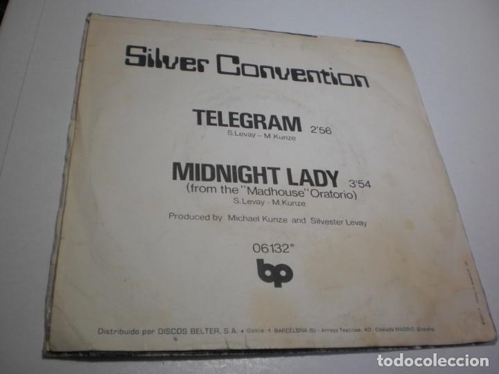 Discos de vinilo: single silver convention. telegram. mignight lady. bp 1977 spain (probado y bien) - Foto 2