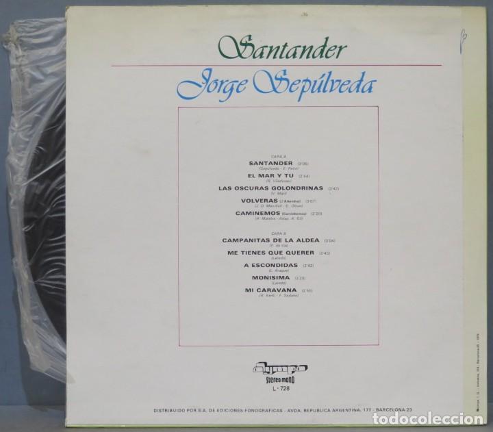 Discos de vinilo: LP. SANTANDER. JORGE SEPULVEDA - Foto 2