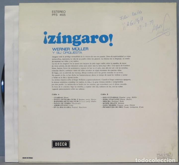 Discos de vinilo: LP. ZINGARO. WERNER MULLER - Foto 2