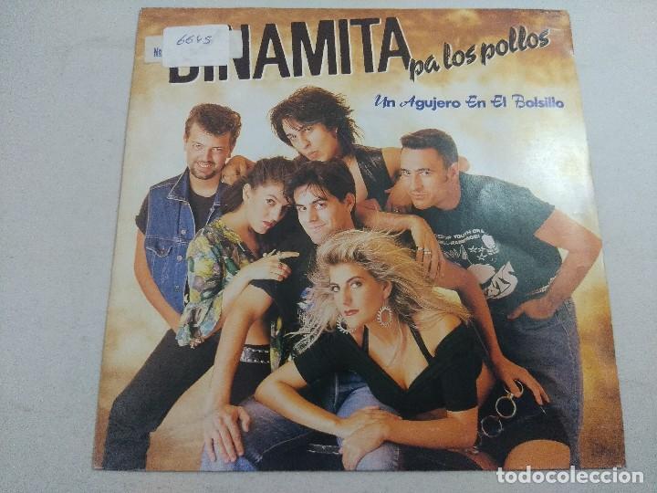 Disques de vinyle: DINAMITA PA LOS POLLOS/UN AGUJERO EN EL BOLSILLO/SINGLE.
