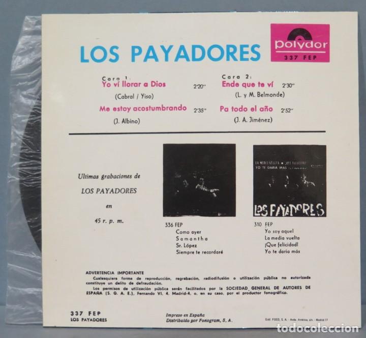 Discos de vinilo: EP. LOS PAYADORES. YO VI LLORAR A DIOS - Foto 2
