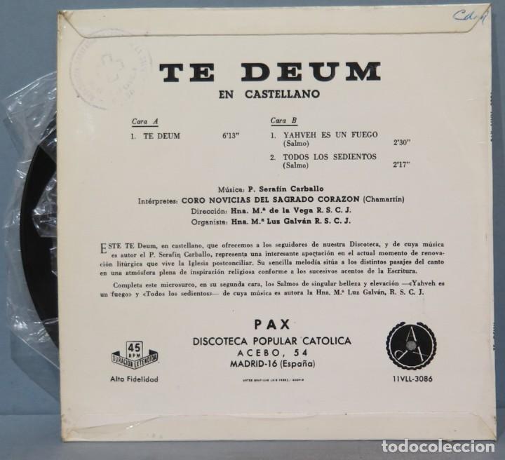 Discos de vinilo: SINGLE. TE DEUM. EN ESPA&Ntilde;O. P. SERAFIN CARBALLO - Foto 2