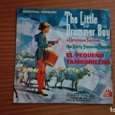 Discos de vinilo: THE LITTLE DRUMMER BOY EP COROS DE HARRY SIMEONE + 3 DISCOS TEMPO 1965 VERSIÓN ORIGINAL. Lote 252674815