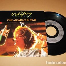 Disques de vinyle: WHITNEY HOUSTON - ONE MOMENT IN TIME - SINGLE - 1988. Lote 252763770