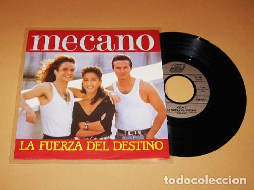 MECANO - LA FUERZA DEL DESTINO / UN AÑO MAS - SINGLE - 1990 - IMPORT (Música - Discos - Singles Vinilo - Grupos Españoles de los 70 y 80)