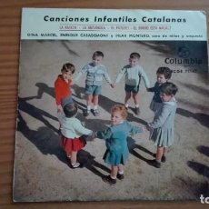 Discos de vinilo: CANCIONES INFANTILES CATALANAS EP LA RATETA + 3 MARCEL, CASADEMONT, MONTERO COLUMBIA 1959. Lote 252797900