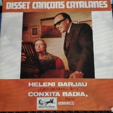 Discos de vinilo: DISSET CANÇONS CATALANES LP HELENI BARJAU, TENOR CONXITA BADIA, PIANO ARIOLA 1967. Lote 252821330