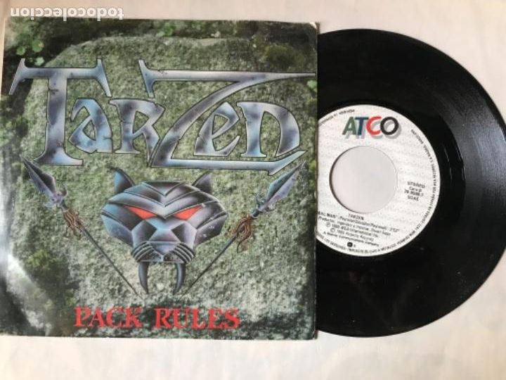 Discos de vinilo: Single heavy metal Tarzen pack rules . Atco 1985 - Foto 1