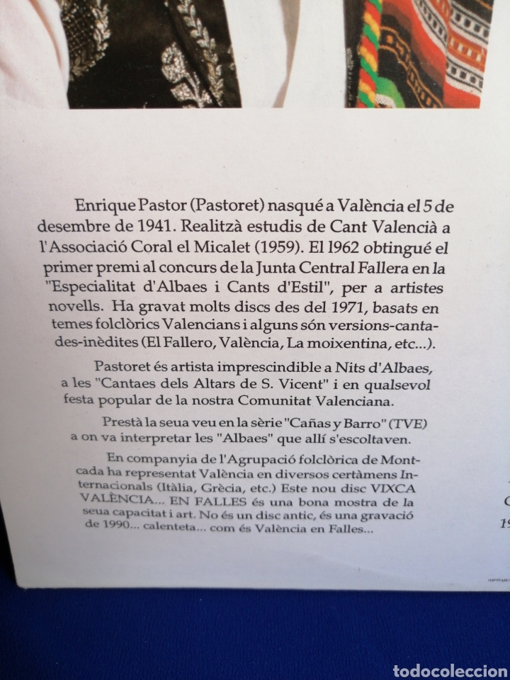 Discos de vinilo: VIXCA VALENCIA EN FALLES CANTA PASTORET. - Foto 4