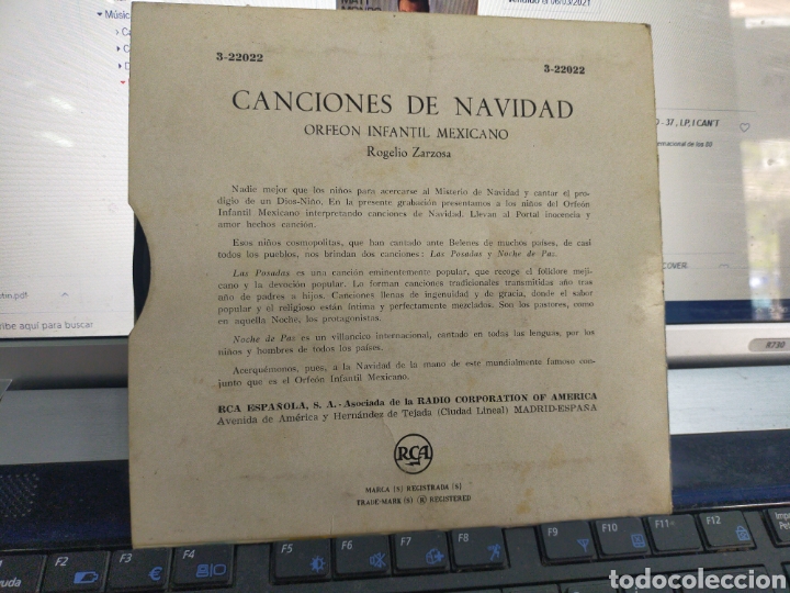 Discos de vinilo: Orfe&oacute;n infantil mejicano single las Posadas - Foto 2