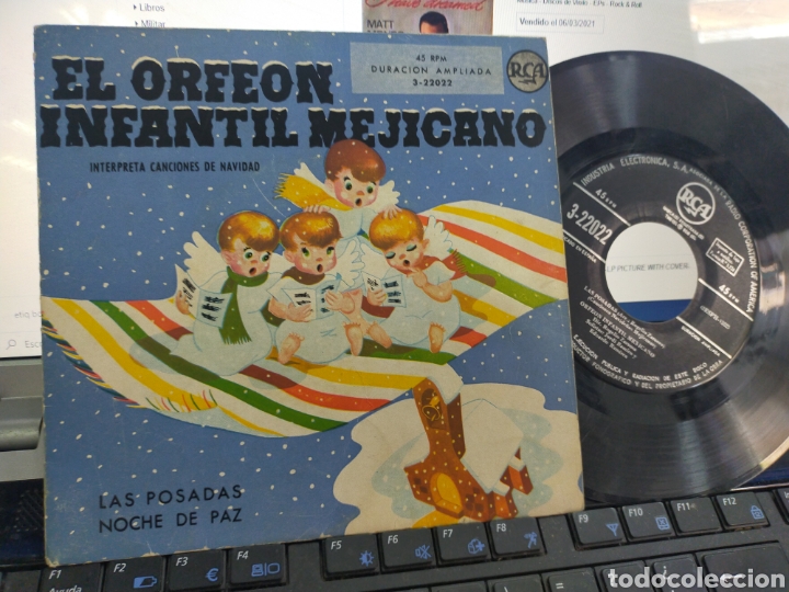 Discos de vinilo: Orfe&oacute;n infantil mejicano single las Posadas - Foto 1
