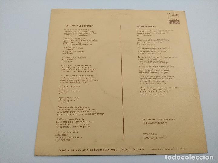 Discos de vinilo: SERRAT/LA RANA Y EL PRINCIPE/SINGLE. - Foto 3