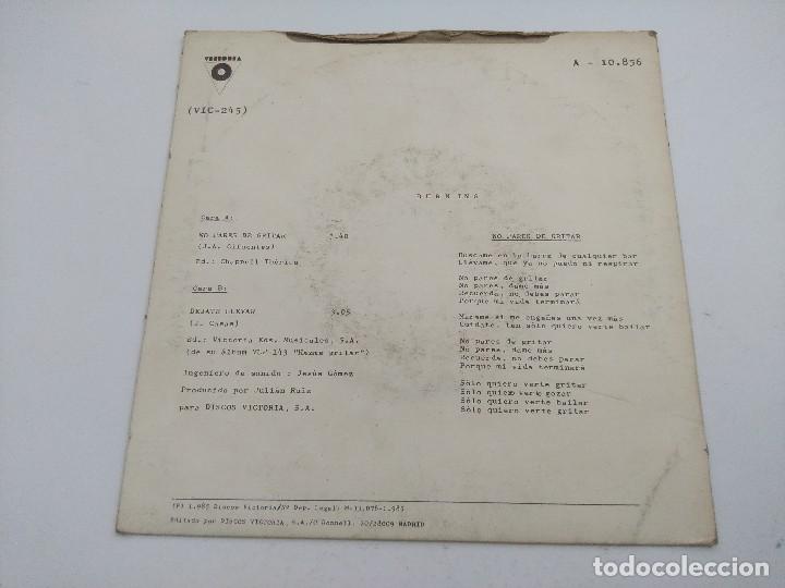 Discos de vinilo: BURNING/NO PARES DE GRITAR/SINGLE. - Foto 3
