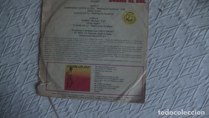 Discos de vinilo: sg Eddy Grant. Caminando sobre el sol. 1979 - Foto 2